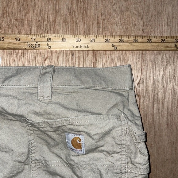 Carhartt Shorts Mens 48 Beige Cargo Outdoor‎ Pockets Relaxed Fit - Picture 6 of 6